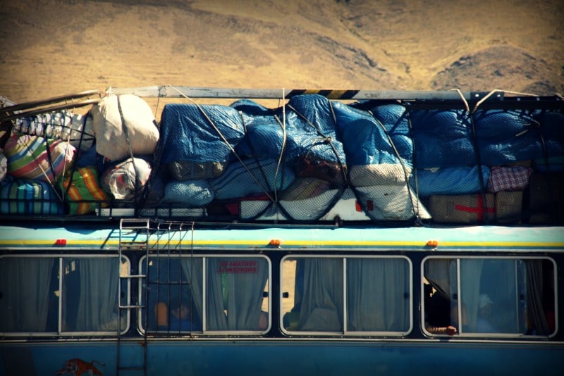 Busfahrt nach Maras Peru