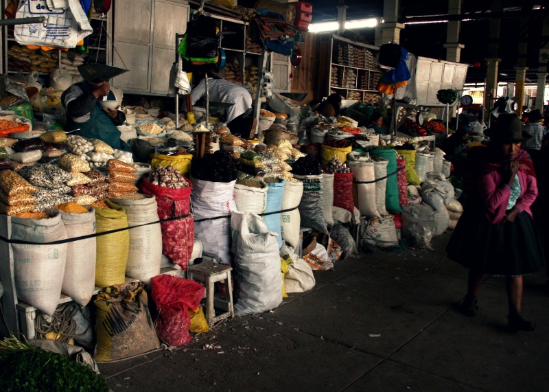 san pedro gewürze cusco markt